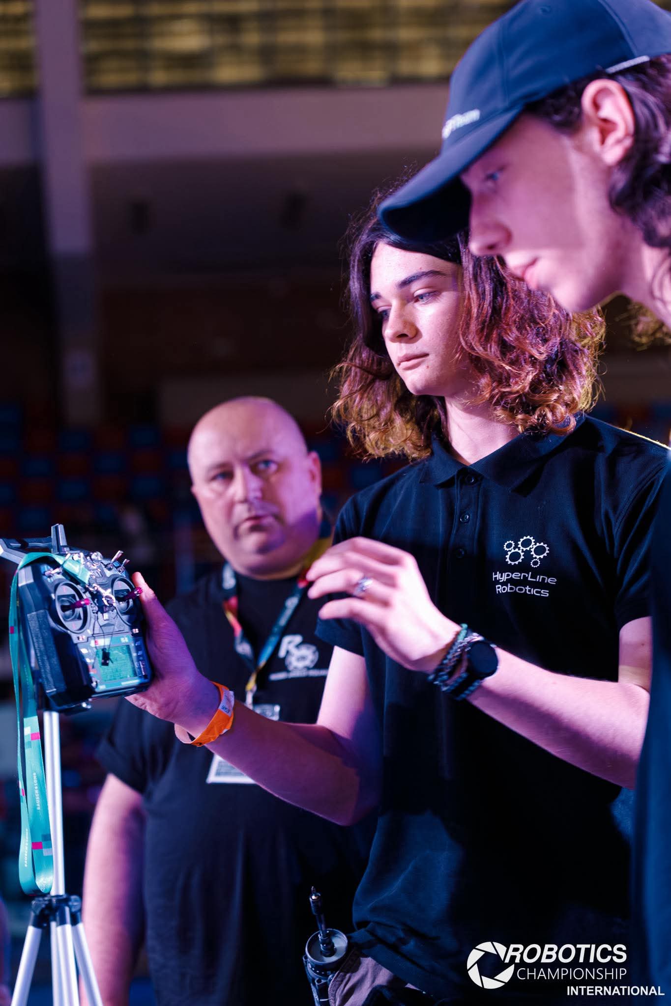HyperLine team operating a combat robot